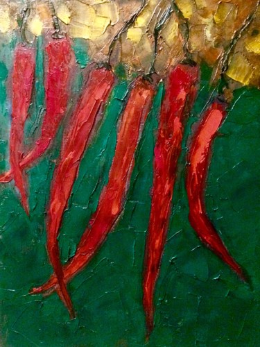 Картина под названием "Chili" - Marina Budnikova, Подлинное произведение искусства, Масло