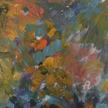 Painting titled "Le printemps acryli…" by Marina Desportes, Original Artwork, Acrylic