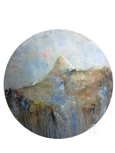 Картина под названием "Dreamland peinture…" - Marina Desportes, Подлинное произведение искусства, Пигменты Установлен на Дер…