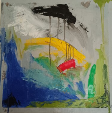 Peinture intitulée "Les couleurs de l'o…" par Marina Desportes, Œuvre d'art originale, Huile Monté sur Châssis en bois