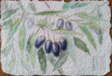 Pintura titulada "Olive" por Marina Diachkova, Obra de arte original, Acuarela