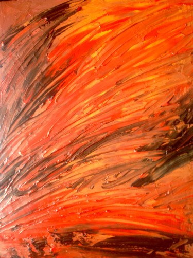 Peinture intitulée "Incendie" par Marina Dupont Dutilloy, Œuvre d'art originale, Acrylique