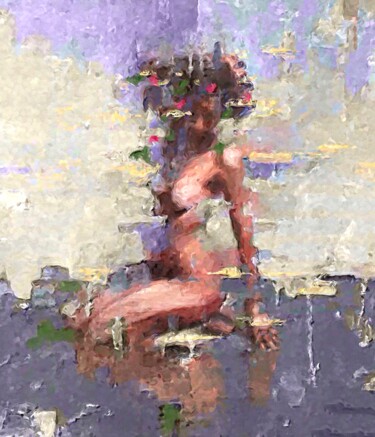 Printmaking titled "Purple wind, Vent m…" by Marina Fedorova, Original Artwork, Screenprinting