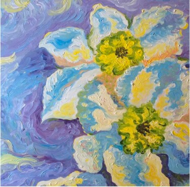 Painting titled "Flowers Paradise -…" by Marina Fedorova, Original Artwork, Oil