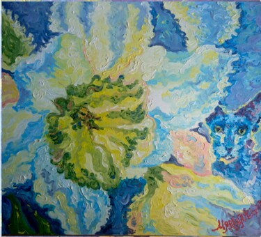 Painting titled "FLOWERS PARADISE -…" by Marina Fedorova, Original Artwork, Oil