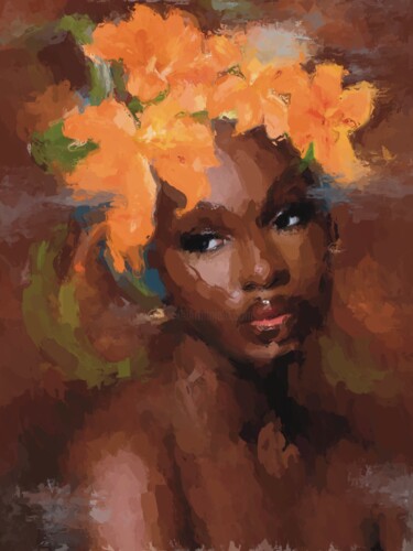 Картина под названием "Sunshine Flowers- p…" - Marina Fedorova, Подлинное произведение искусства, Акрил