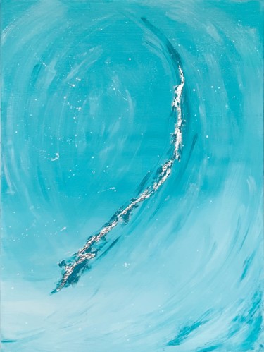 Painting titled "Wave" by Marina Lebedeva, Original Artwork, Acrylic