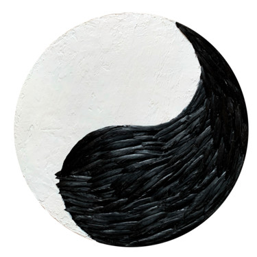 Картина под названием "Contrast. Yin Yang" - Marina Lebedeva, Подлинное произведение искусства, Акрил