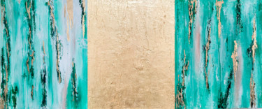 Картина под названием "Triptych "Golden fo…" - Marina Lebedeva, Подлинное произведение искусства, Акрил
