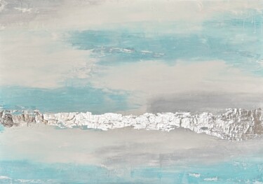 Painting titled "Air with silver" by Marina Lebedeva, Original Artwork, Acrylic