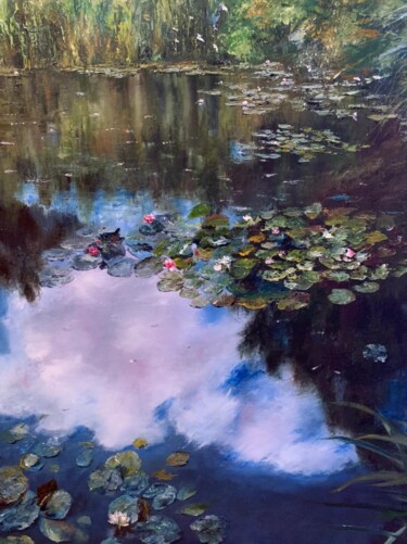 Malerei mit dem Titel "Pond" von Marina Gavrilova, Original-Kunstwerk, Öl
