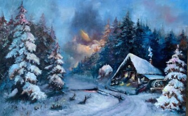 Картина под названием "Winter's tale" - Marina Gavrilova, Подлинное произведение искусства, Масло