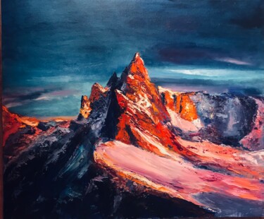 Malerei mit dem Titel "Alps" von Marina Gavrilova, Original-Kunstwerk, Öl