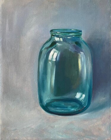 Картина под названием "OLD Large Jar / Gla…" - Marina Gavrilova, Подлинное произведение искусства, Масло