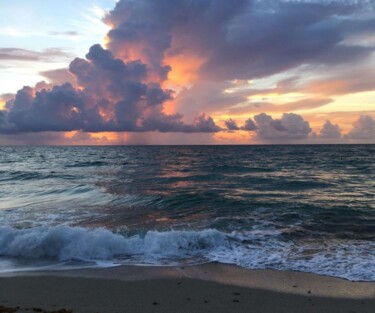 Фотография под названием "Orange Sea Sunset,…" - Marina Gavrilova, Подлинное произведение искусства, Цифровая фотография