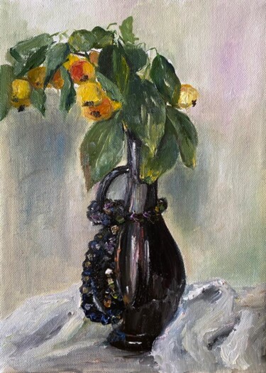 Painting titled "Berry Bouquet, Autu…" by Marina Gavrilova, Original Artwork, Oil