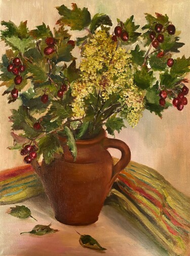 Pittura intitolato "Autumn bouquet,  a…" da Marina Gavrilova, Opera d'arte originale, Olio