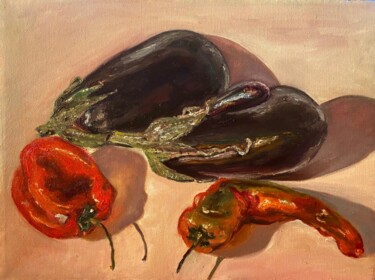 Peinture intitulée "Colorful Vegetables…" par Marina Gavrilova, Œuvre d'art originale, Huile