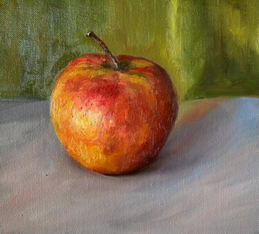 Pintura titulada "Red apple tasty app…" por Marina Gavrilova, Obra de arte original, Oleo