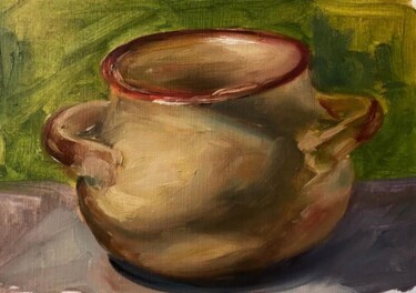 Painting titled "Pot for porridge  Y…" by Marina Gavrilova, Original Artwork, Oil