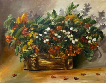 Malerei mit dem Titel "Rowan and Autumn, O…" von Marina Gavrilova, Original-Kunstwerk, Öl