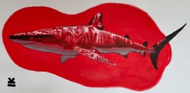 Schilderij getiteld "Shark" door Kamarou, Origineel Kunstwerk, Olie