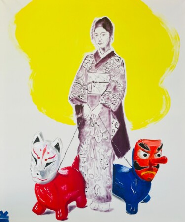 Pintura intitulada "Самоконтроль" por Kamarou, Obras de arte originais, Óleo Montado em Armação em madeira