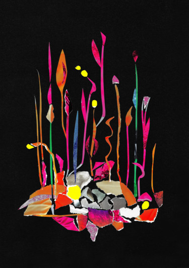 Collages intitulée "Nature" par Marina Geipel, Œuvre d'art originale, Collages