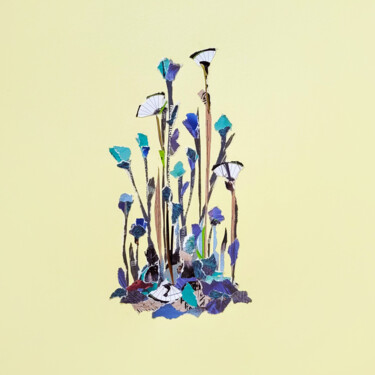 Κολάζ με τίτλο "Flowers in the field" από Marina Geipel, Αυθεντικά έργα τέχνης, Κολάζ