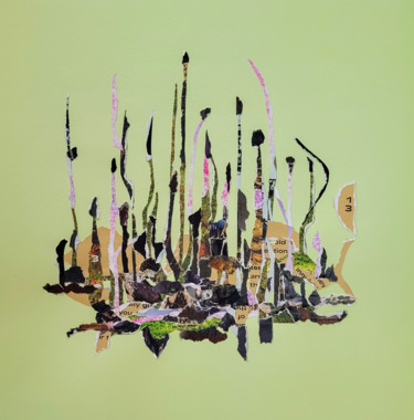 Коллажи под названием "Cactus" - Marina Geipel, Подлинное произведение искусства, Коллажи