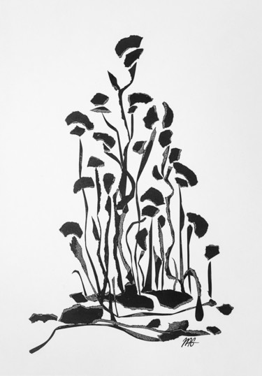 Collages intitulée "Black&White" par Marina Geipel, Œuvre d'art originale, Collages