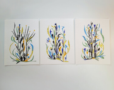 Collages intitulée "Herbs for life" par Marina Geipel, Œuvre d'art originale, Collages
