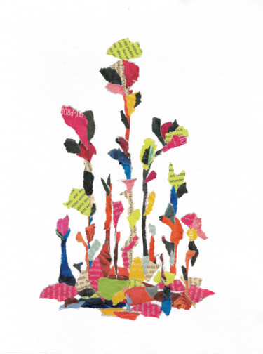 Коллажи под названием "Flowers" - Marina Geipel, Подлинное произведение искусства, Коллажи