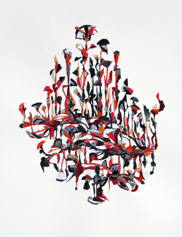Collagen mit dem Titel "Madrid" von Marina Geipel, Original-Kunstwerk, Collagen