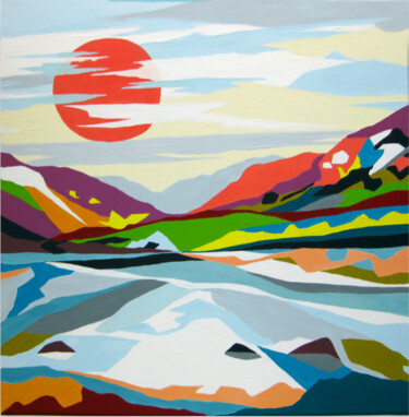 "Coloured mountains…" başlıklı Tablo Marina Geipel tarafından, Orijinal sanat, Akrilik