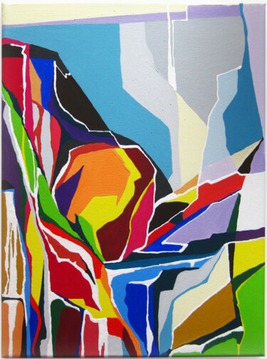 Malerei mit dem Titel "On the top" von Marina Geipel, Original-Kunstwerk, Acryl