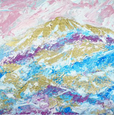 Картина под названием "Golden snow" - Marina Geipel, Подлинное произведение искусства, Акрил Установлен на Деревянная рама д…