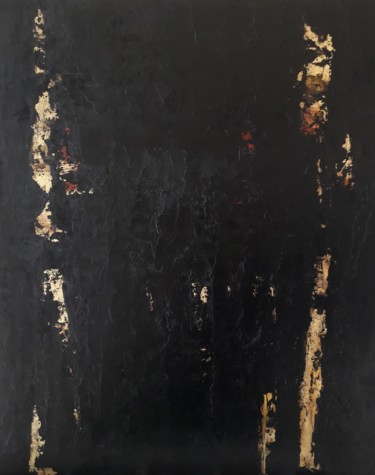 Malerei mit dem Titel "MINIMALIST BLACK PA…" von Marina Gorbachova, Original-Kunstwerk, Öl