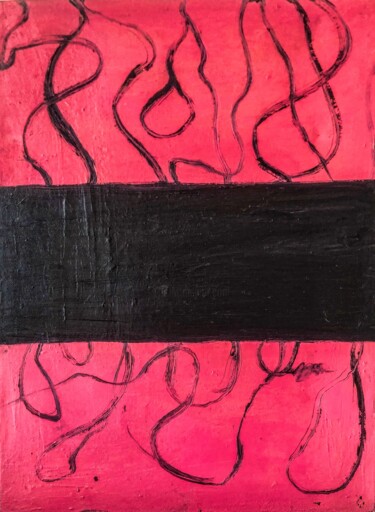 Картина под названием "Letter Abstract" - Marina Gorbachova, Подлинное произведение искусства, Масло
