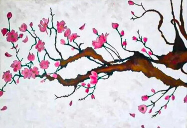 Картина под названием "Flowering Branch" - Marina Gorbachova, Подлинное произведение искусства, Масло
