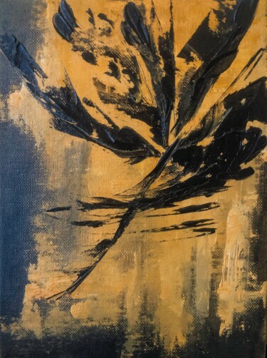 Картина под названием "Golden Leaf" - Marina Gorbachova, Подлинное произведение искусства, Масло