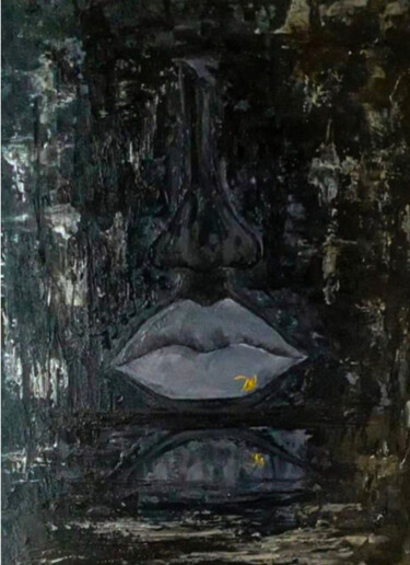 Malerei mit dem Titel "Madam Dali" von Marina Gorbachova, Original-Kunstwerk, Öl