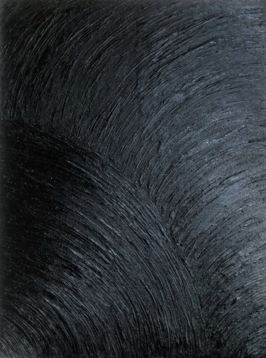 Malerei mit dem Titel "Black Texture" von Marina Gorbachova, Original-Kunstwerk, Öl