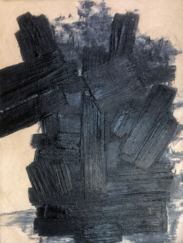 Peinture intitulée "Black and White Str…" par Marina Gorbachova, Œuvre d'art originale, Huile
