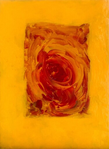 Peinture intitulée "Desert Rose" par Marina Gorbachova, Œuvre d'art originale, Huile