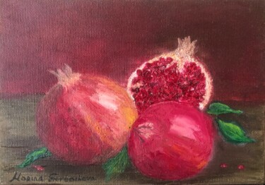Peinture intitulée "Pomegranates" par Marina Gorbachova, Œuvre d'art originale, Huile