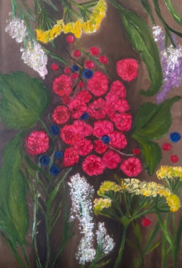 Malerei mit dem Titel "Fruity Herbal Bouqu…" von Marina Gorbachova, Original-Kunstwerk, Öl