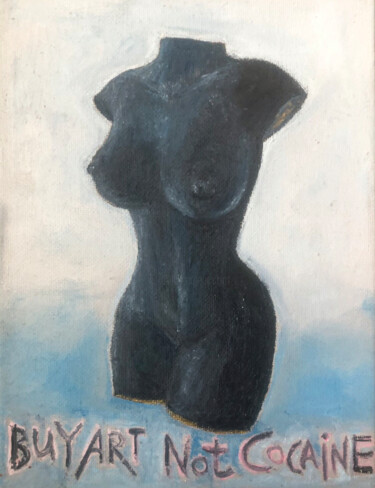 Malerei mit dem Titel "Wax Woman Figure" von Marina Gorbachova, Original-Kunstwerk, Öl