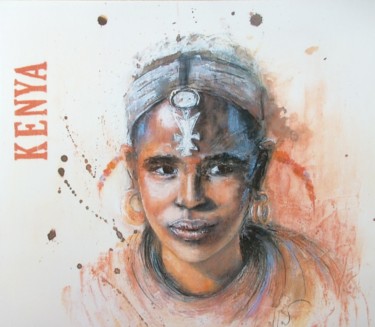 Painting titled "Kenya" by Marina Guilloret, Original Artwork