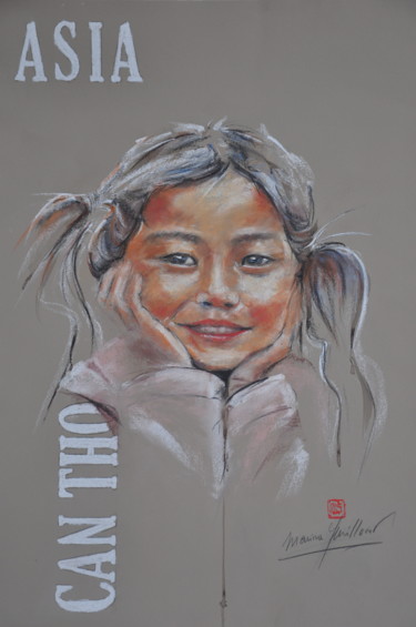 Peinture intitulée "ASIA" par Marina Guilloret, Œuvre d'art originale, Autre